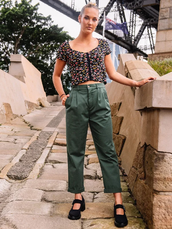 Frochickie Trouser - Dark Pine Trousers Solid Black