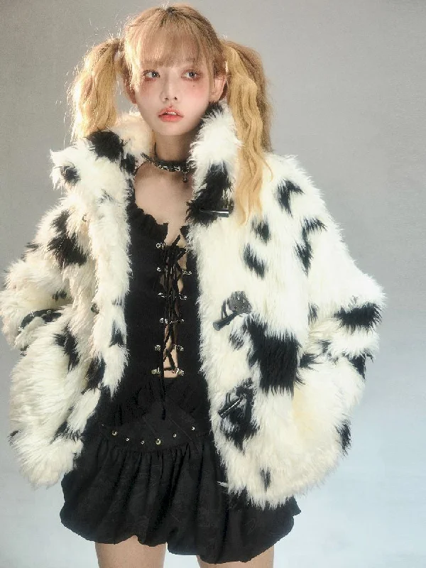 Fur Short Coat【s0000004631】 Pleated Ruffled tiered