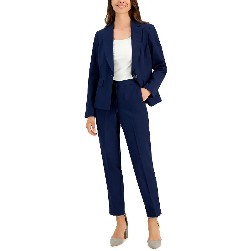 Le Suit Womens Petites Knit Long Sleeves One-Button Blazer Women's Classic Blazer