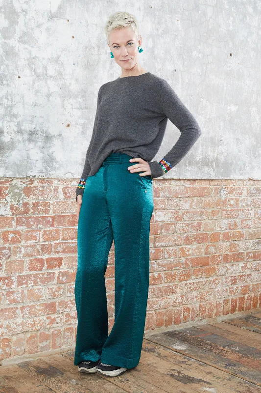 Scotch & Soda Emerald Metallic Trousers Trousers Denim Distressed