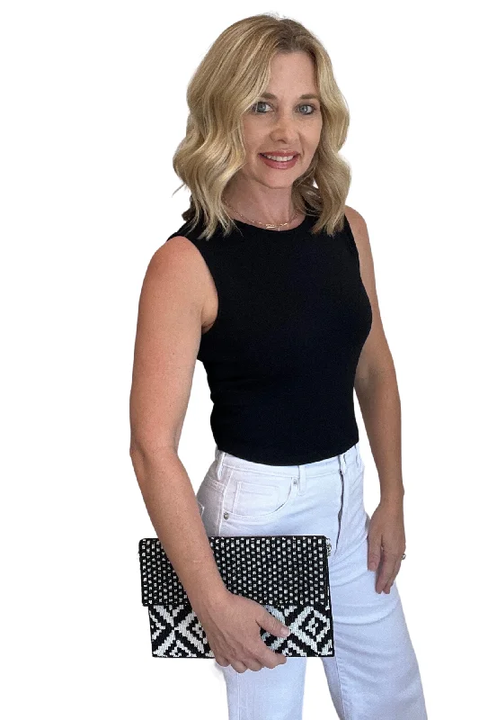 Tie Back Cropped Jersey Knit Tank Top scoop neck tank