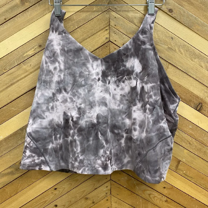 Lululemon - Women's Cropped Tank Top: Pink-Grey Smoke-women-20 scoop neck tank