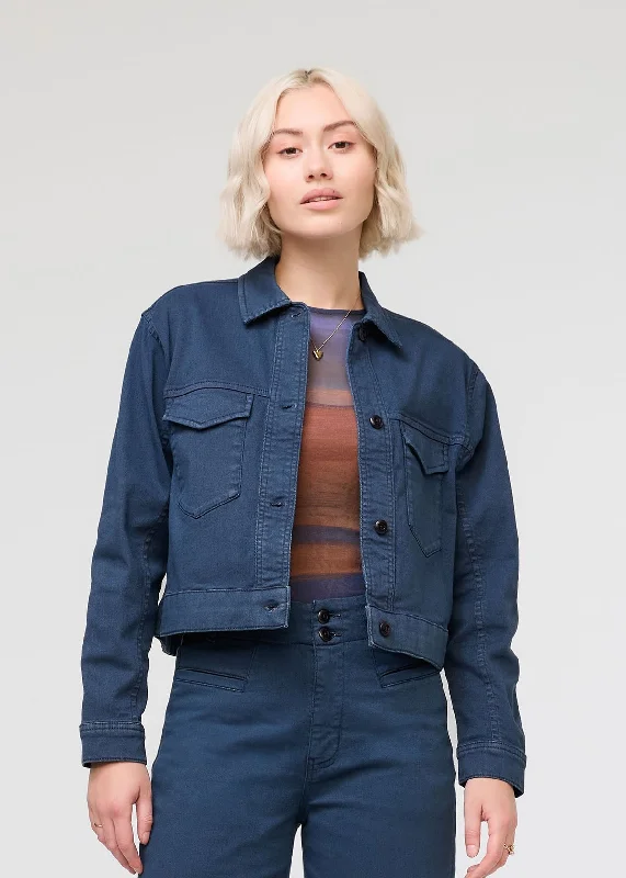 LuxTwill Trucker Jacket Snapped Jacket Toggled Jacket Drawstring Jacket