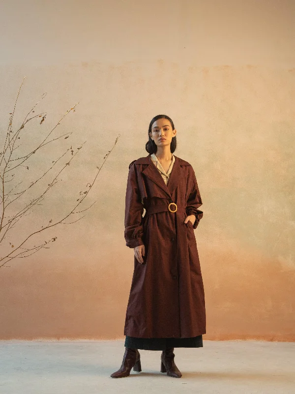 Trench Coat Hooded Caped Scarf