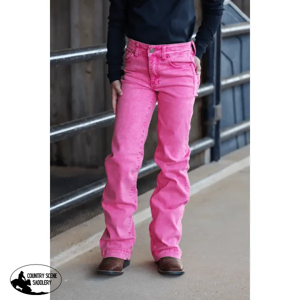 *YOUTH* RETRO PINK SIGNATURE TROUSER DENIM Trousers Bestseller Popular