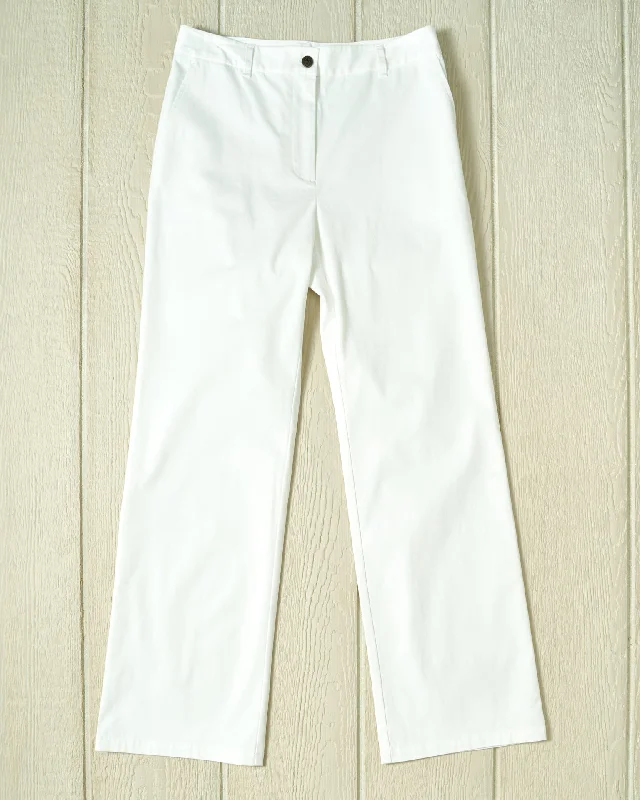 Women's Trousers in White Trousers Floral Bohemian