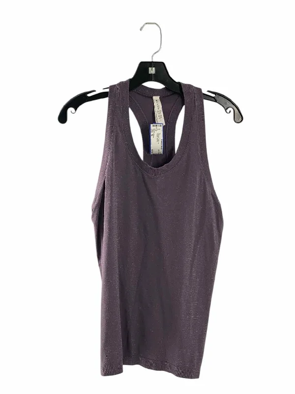 Athleta Size M Purple Sparkly Athletic Tank Top stretchy tank top
