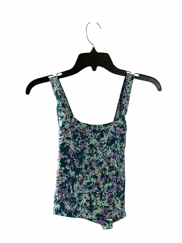 Marika Size M Multi-Color Print Athletic Tank Top low neck tank