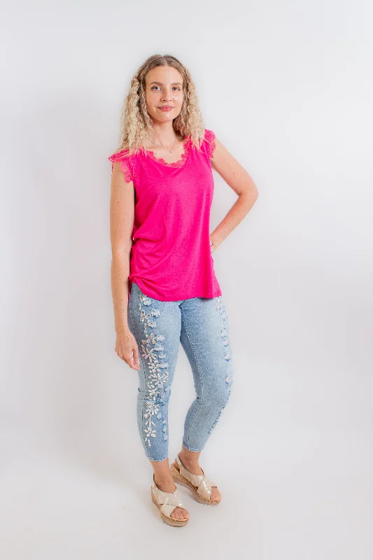 Fuchsia Tank Top crossback tank top