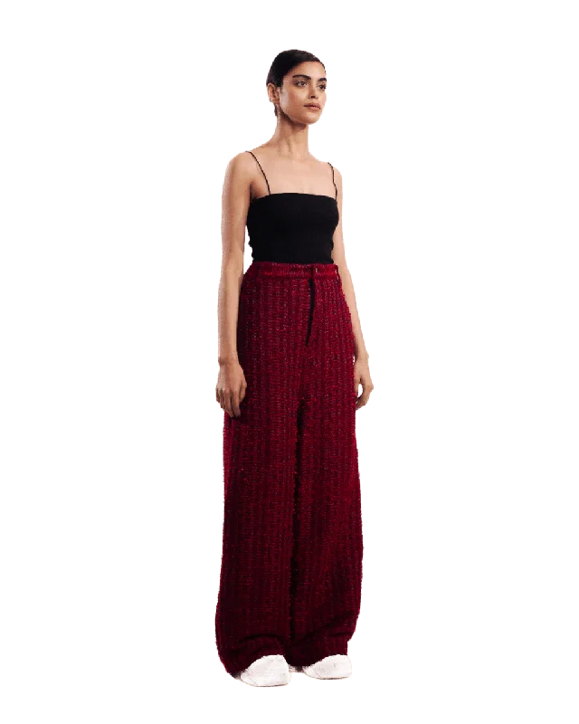 "BACK TO BANGKOK" HANDWOVEN TROUSERS Trousers Fall Fleece