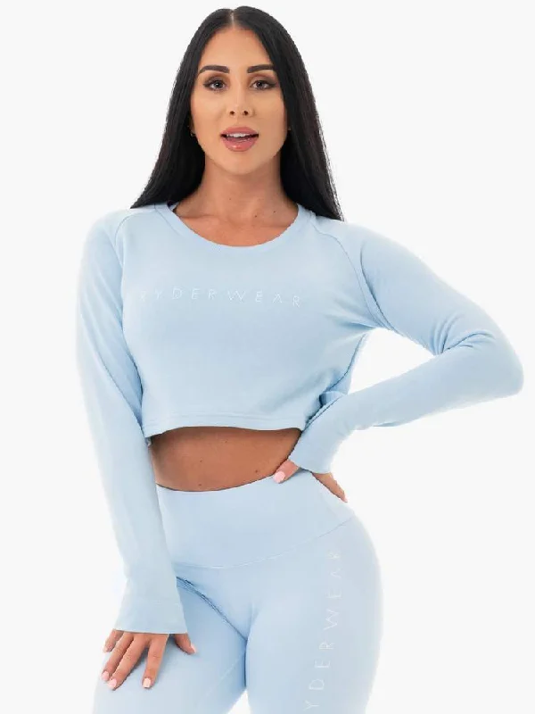 Ryderwear | Staples Cropped Sweater - Sky Blue Sweater Knitwear Pullover