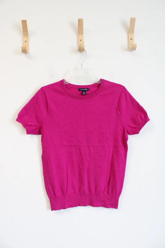 Lands' End Pink Sweater Top | S Lightweight Heavyweight Midweight