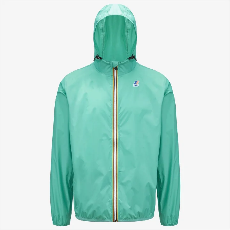 Claude - Unisex Packable Full Zip Waterproof  Rain Jacket in Green Marine Mesh Jacket Canvas Jacket Denim Jacket