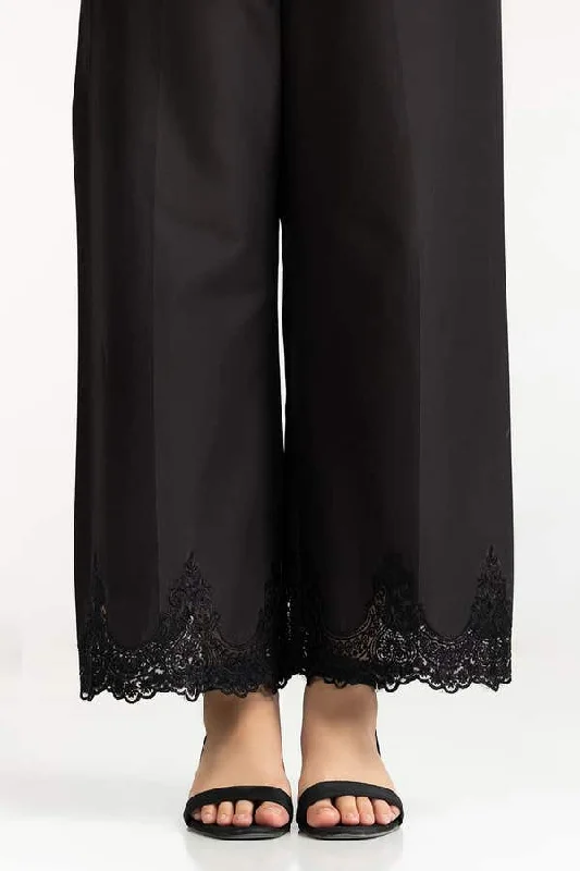 Gul Ahmed Stitched Black Lawn Embellished Trouser IUSTTR-42013 Chinos Cotton Straight Leg Gul Ahmed Stitched Black Lawn Embellished Trouser IUSTTR-42013 Chinos Cotton Straight Leg