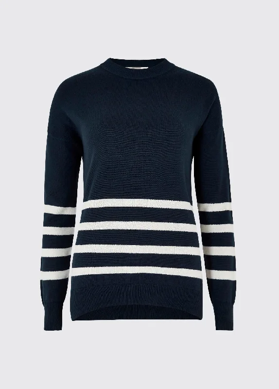Peterswell sweater - Navy Toggled Drawstring Belted