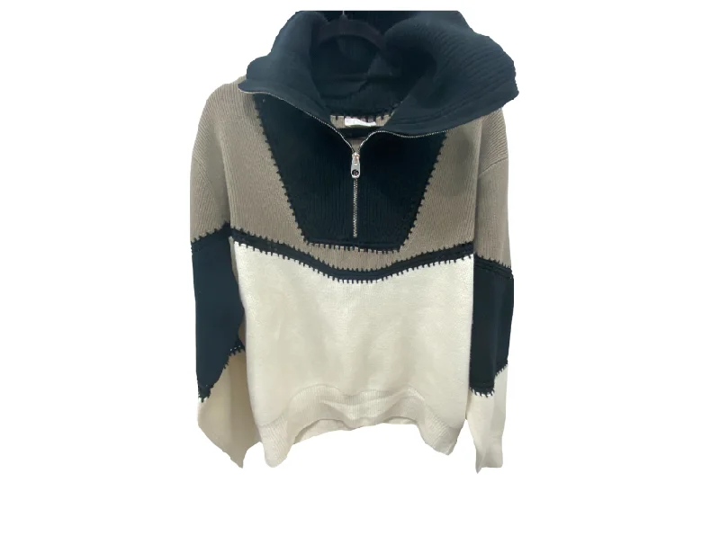 Chloé Half-zip wool and cashmere sweater Notch Collar Peter Pan Collar Cowl Neck