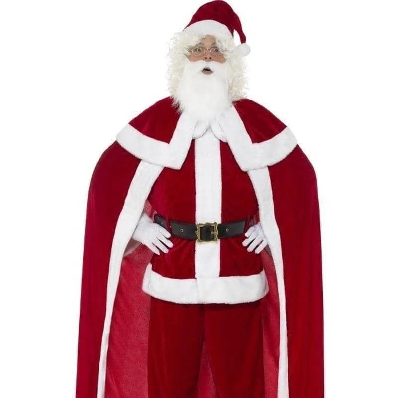 Deluxe Santa Claus Costume With Trousers Adult Red Trousers Capri Summer