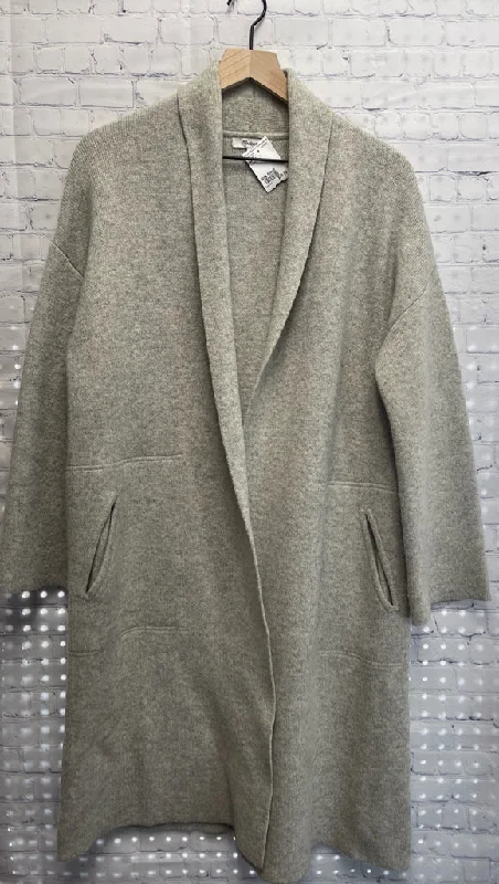 Size Small Ladies Gray Madewell Cardigan Hooded Cardigan Collared Cardigan Shawl Collar