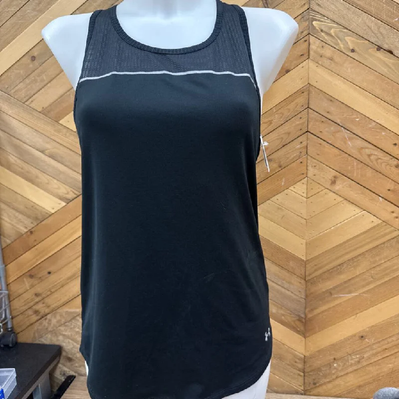 Under Armour Black Sports Tank Top: black-women-MD essential tank top