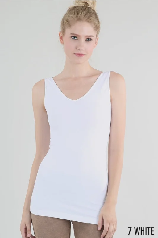 Reversible Tank Top | White | NikiBiki modal blend tank