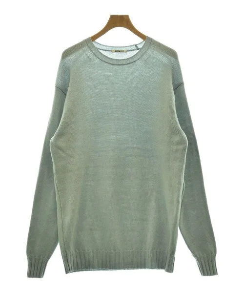 AURALEE Sweaters Denim Fabric Leather Fabric Suede Fabric