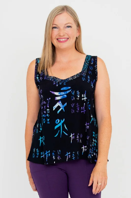 Rena Tank, Grateful glitter tank top