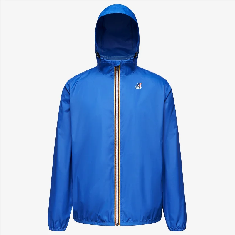 Claude - Unisex Packable Full Zip Waterproof  Rain Jacket in Blue Royal Marine Insulated Jacket Fitted Jacket Loose Jacket