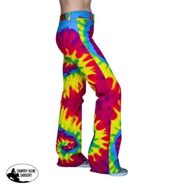 TIE DYE SIGNATURE TROUSER DENIM Trousers chic fashionable