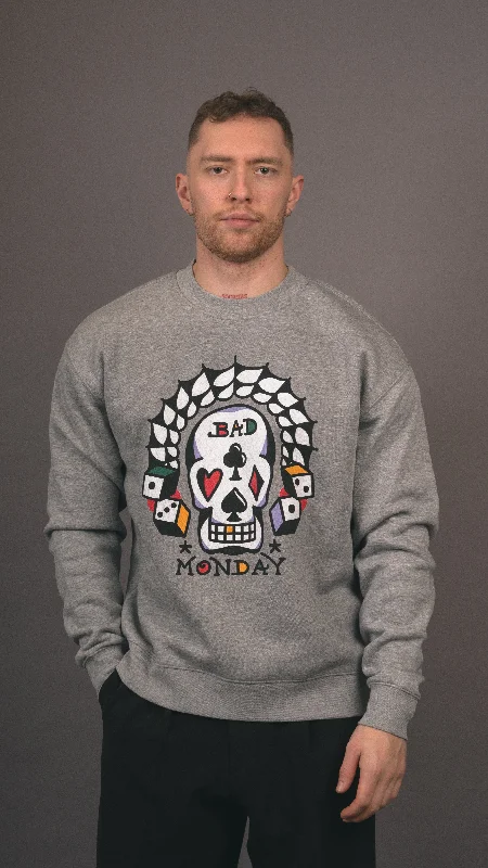 Harry Steez Skull Sweater / Front Print Transparent Opaque Sheer