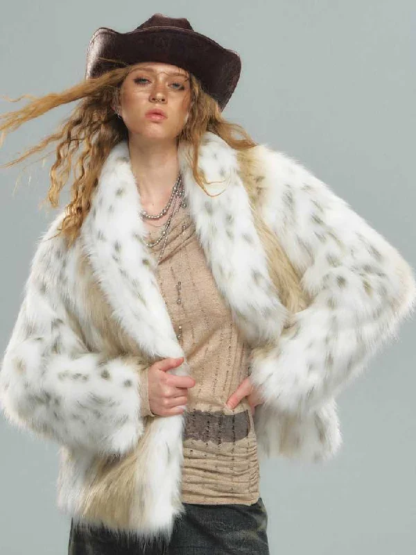 Leopard print fur coat【s0000010588】 Buttoned Zippered Snapped