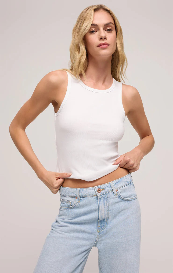 Hadley Tank - White lightweight tank top