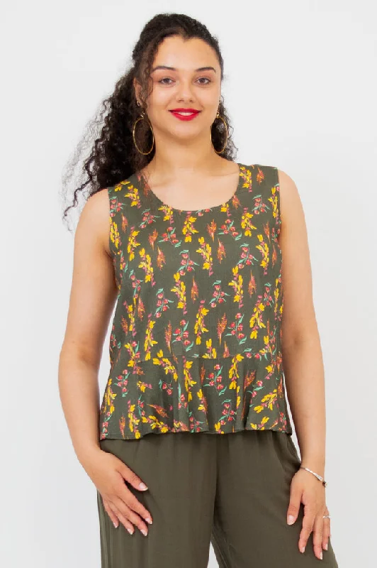 Ginny Tank, Wonder, Linen Bamboo breathable tank top