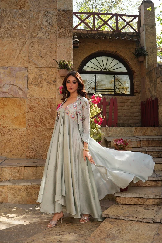 Mughal Jacket Set Wool Fabric Cashmere Fabric Tweed Fabric