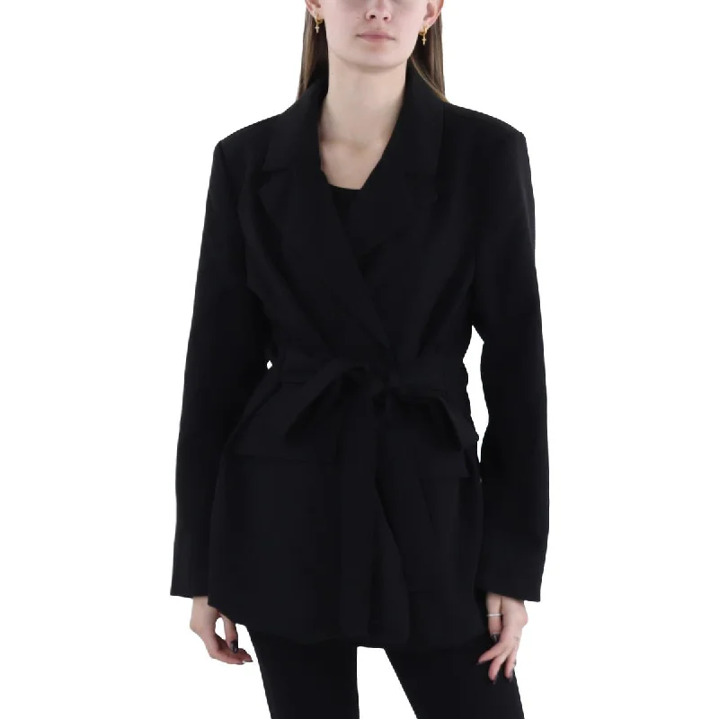 Bagatelle Womens Belted Business Open-Front Blazer Women's Elegant Suit