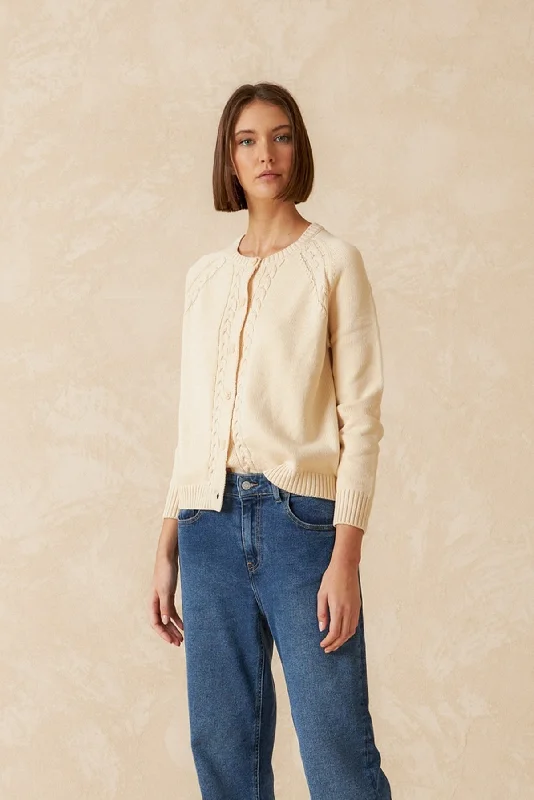 VALERIA CARDIGAN Spandex Blend Rayon Blend Denim Blend