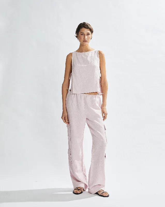 Evie Trousers Pale Pink Cropped Trousers Custom Made
