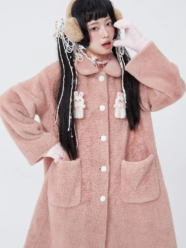 Retro Cute Rabbit Tweed Coat【s0000005585】 Jersey Tulle Batik