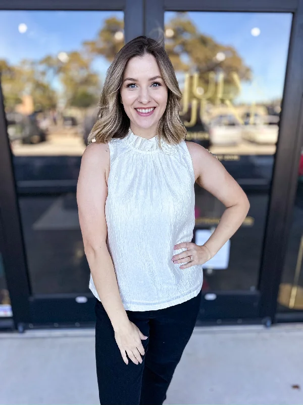 High Neck Tank - FINAL SALE navy tank top