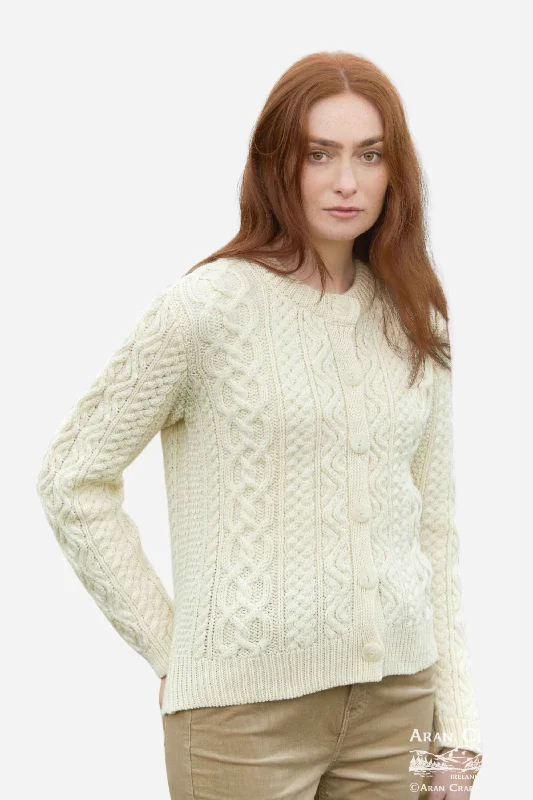 Aran - Tramore Cardigan - Natural Elegant Classic Vintage