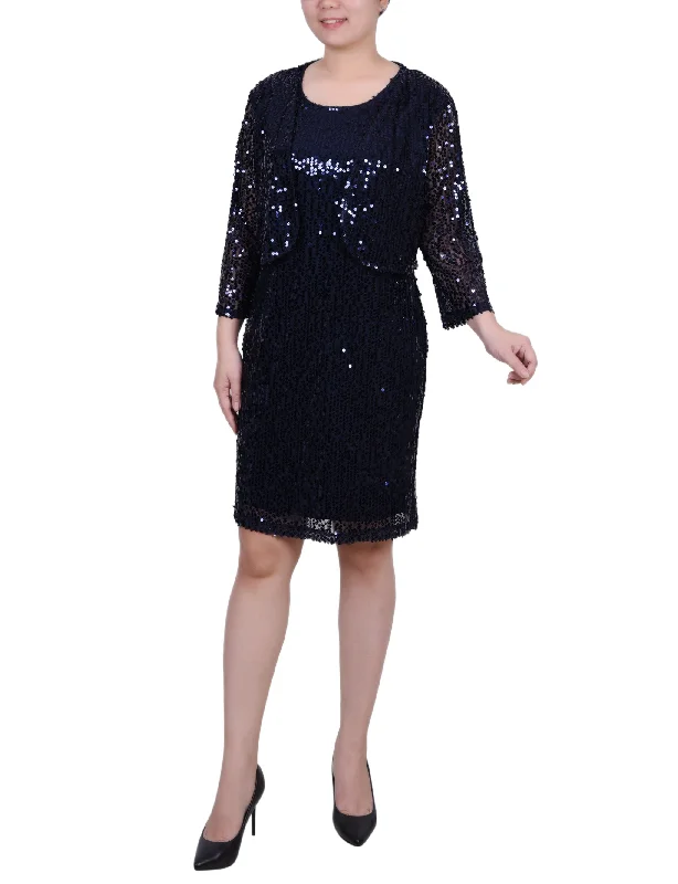 Sequined Bolero Jacket And Dress Denim Jacket Leather Jacket Suede Jacket
