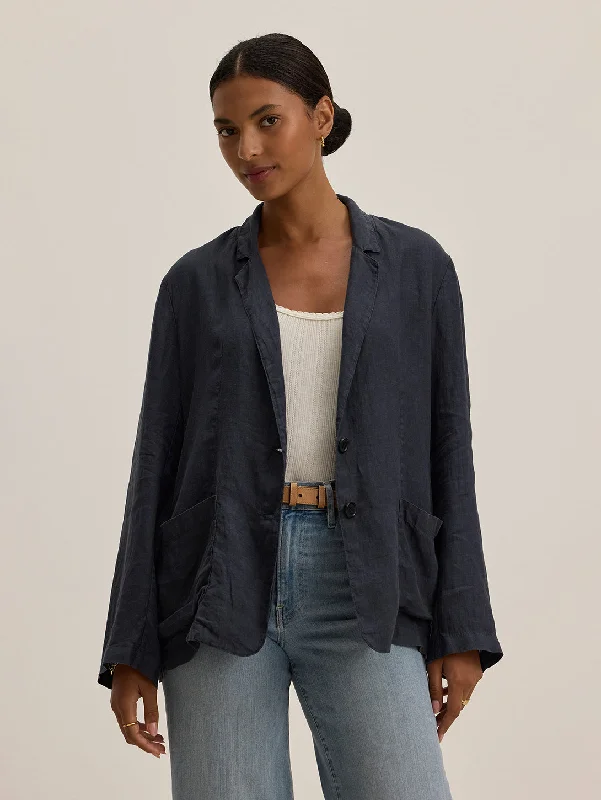 Iman Linen Blazer - Shadow Women's Fashion Blazer