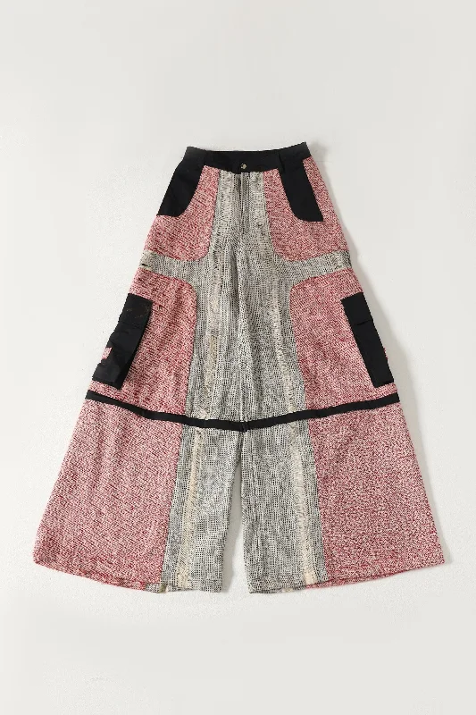 "KASURI" HANDWOVEN TROUSERS Trousers Bridal Satin