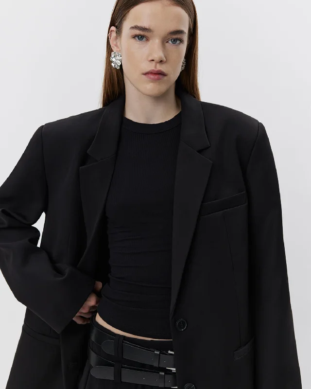 KAISW BLAZER - Black Women's Trendy Jacket