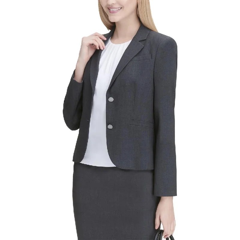 Calvin Klein Womens Heathered Lined Blazer Women's Luxurious Jacket