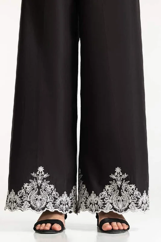 Gul Ahmed Stitched Black Lawn Embroidered Trouser IUSTTR-42006 Trousers luxurious premium