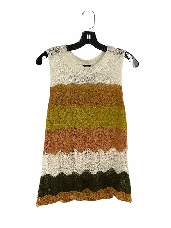 Bobeau Size M Multi-Color Striped Knit Tank Top vibrant tank top