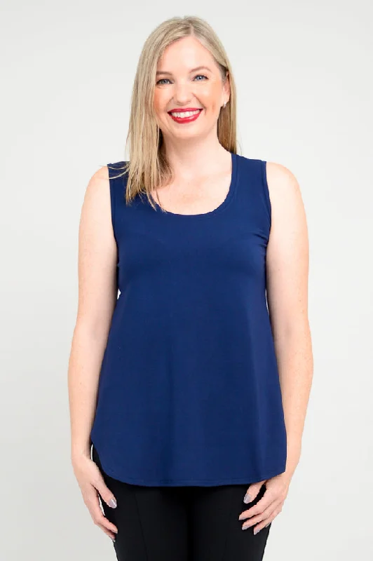 Jazz Tank, Indigo, Bamboo sage tank top
