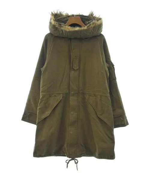 green Mod coats Cuffed Rolled Raglan