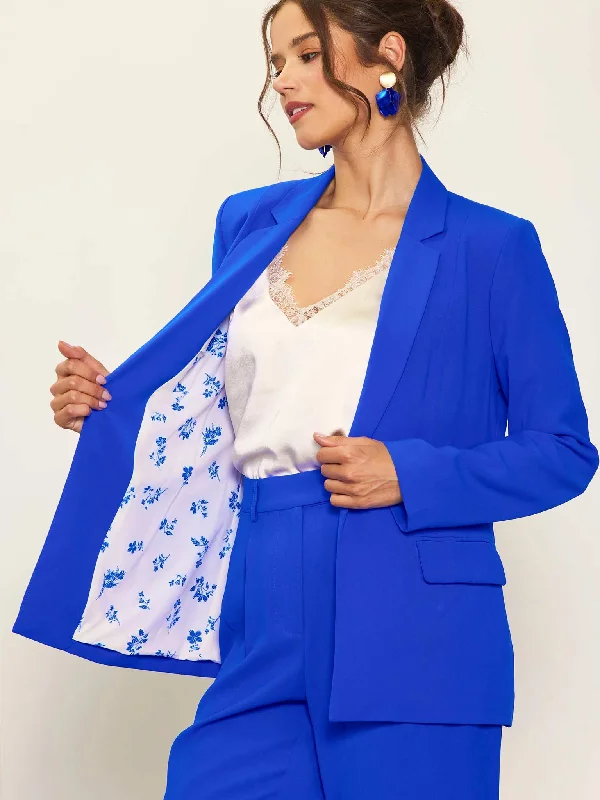 Neon Blue Blazer Women's Boutique Jacket
