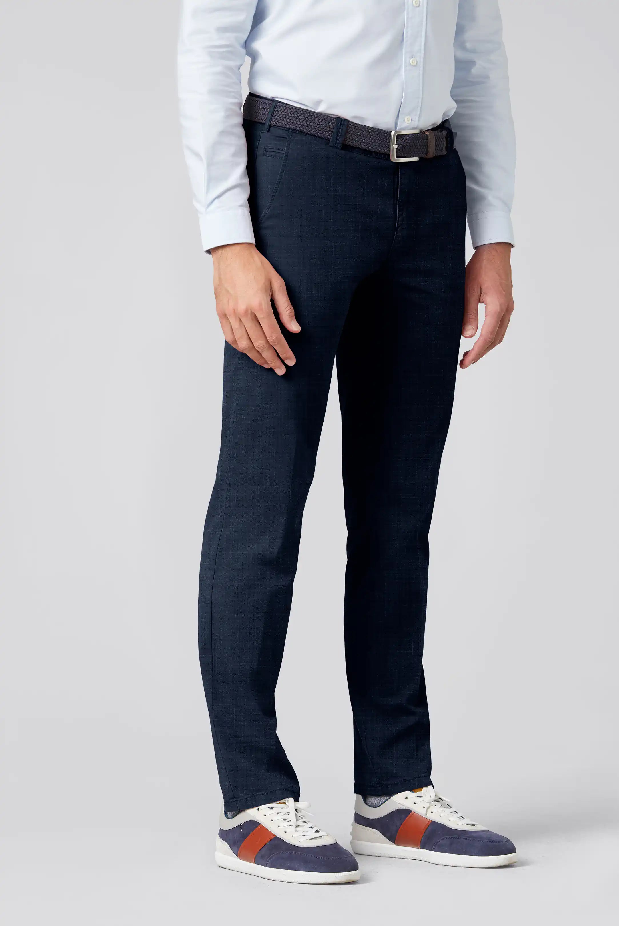 Meyer Bonn Linen Trousers Trousers Denim Blue